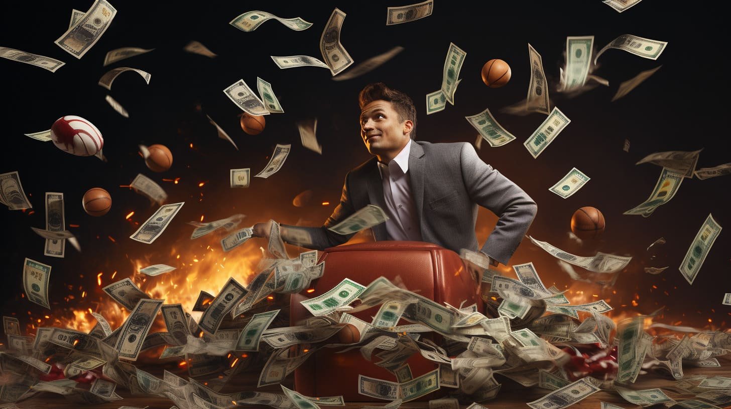 Dashboard permainan dengan pilihan kategori olahraga dan live dealer